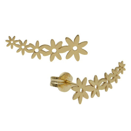 PENDIENTES ORO 18KL TREPADORES MARGARITAS - P1338