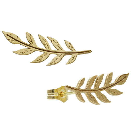 PENDIENTES ORO 18KL TREPADORES HOJA - P1344