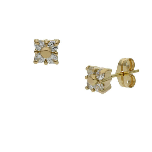 PENDIENTES ORO 18KL CIRCONITAS - 5x5MM - P1380