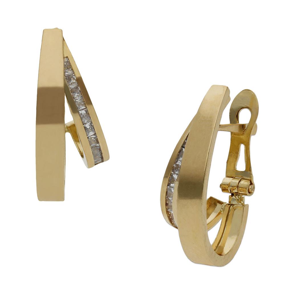 PENDIENTES ORO 18KL CIRCONITAS - 7x19MM - P1460