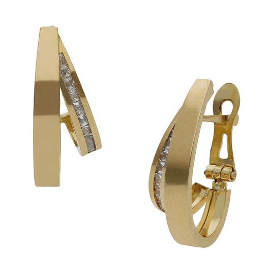 PENDIENTES ORO 18KL CIRCONITAS - 7x19MM - P1460