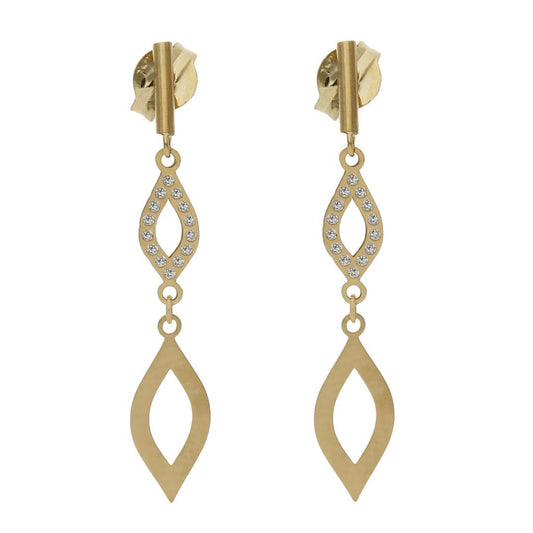 PENDIENTES ORO 18KL CIRCONITAS - 5x30MM - P1484