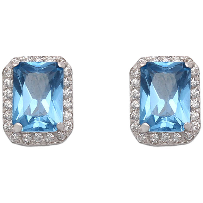 PENDIENTES ORO BLANCO 18KL - P824