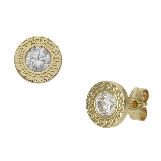 PENDIENTES ORO 18KL CHATON - 7MM - P975