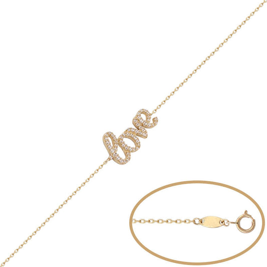 PULSERA ORO 18KL LOVE CIRCONITAS - PU1034