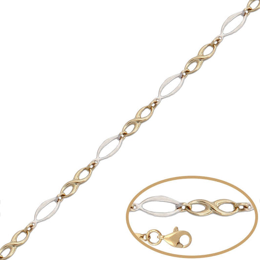 PULSERA ORO 18KL BICOLOR INFINITOS - PU1074