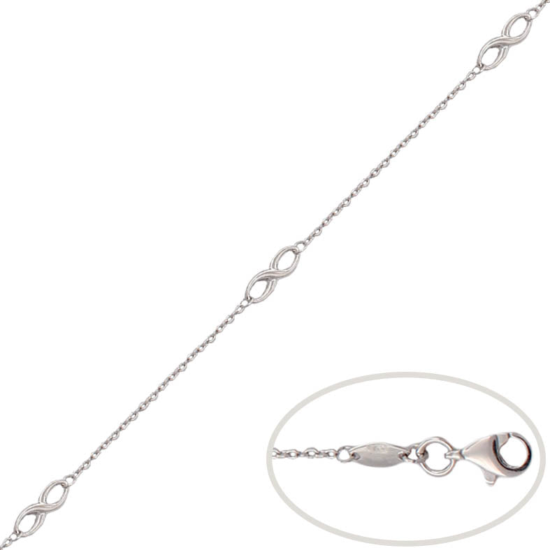 PULSERA ORO BLANCO 18KL INFINITOS - PU1110