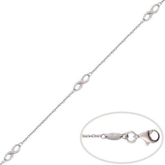 PULSERA ORO BLANCO 18KL INFINITOS - PU1110