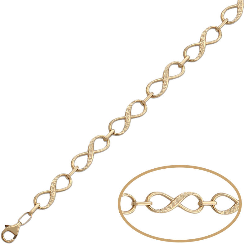 PULSERA ORO 18KL TALLADA INFINITOS - PU1186