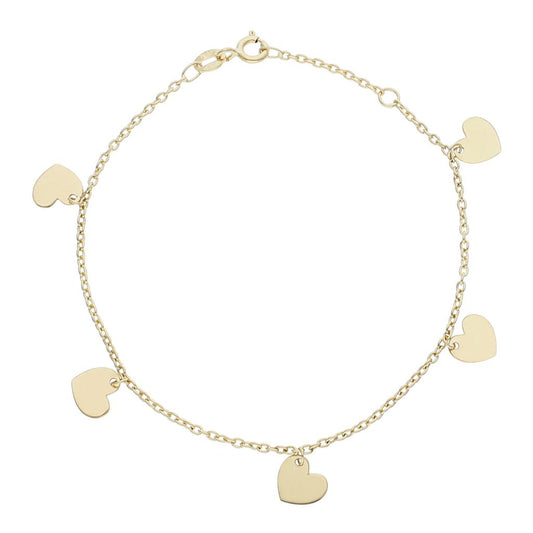 PULSERA ORO 18KL MINI CHARMS CORAZONES - PU1390