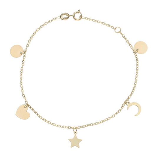 PULSERA ORO 18KL MINI CHARMS MIX - PU1391