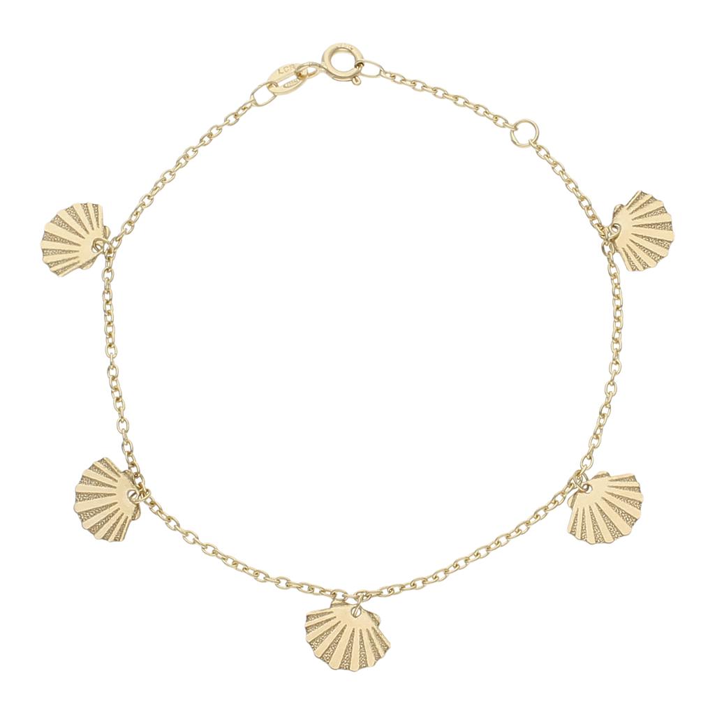 PULSERA ORO 18KL MINI CHARMS CONCHAS - PU1392