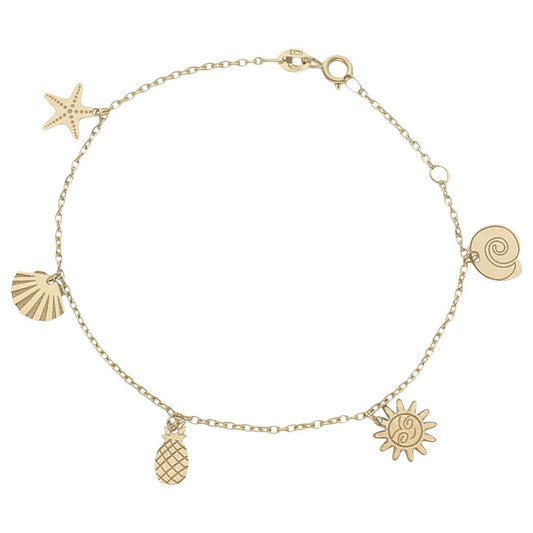 PULSERA ORO 18KL MINI CHARMS MIX - PU1396