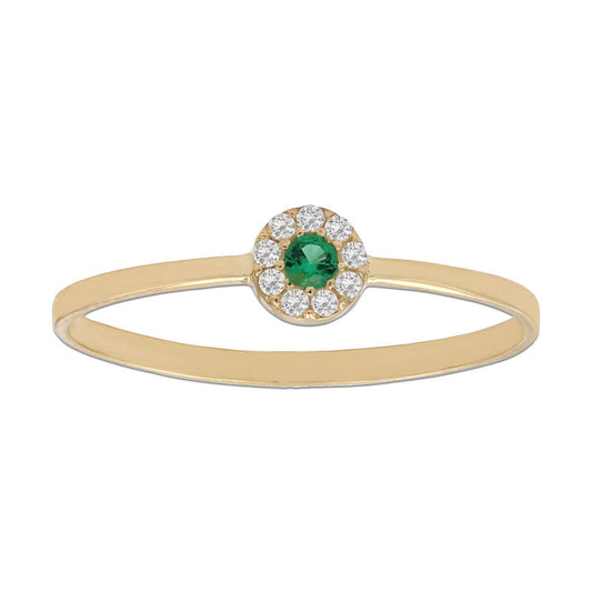SORTIJA ORO 18KL CRISOPAL VERDE - S1010n10