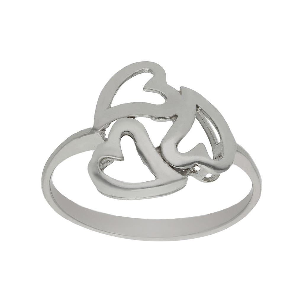 SORTIJA ORO BLANCO 18KL CORAZONES - S1040n12