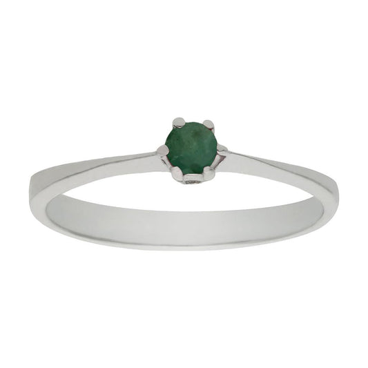 SORTIJA ORO BLANCO 18KL ESMERALDA FINA - S1336n12