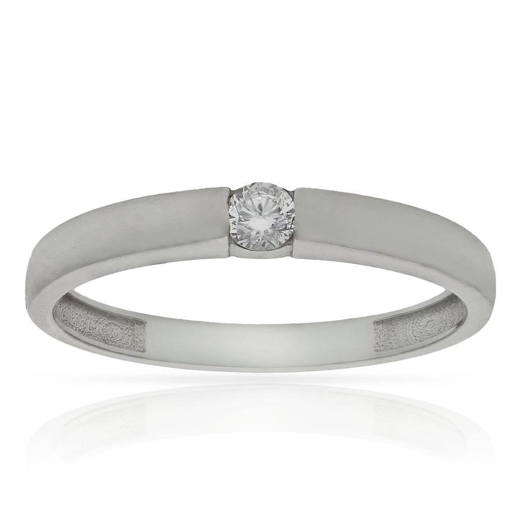 SORTIJA ORO BLANCO 18KL CIRCONITAS - S1379n12