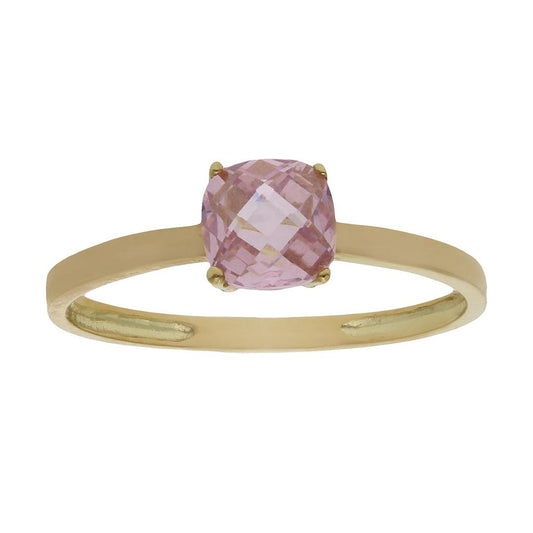 SORTIJA ORO 18KL - PIEDRA ROSA - S274n10