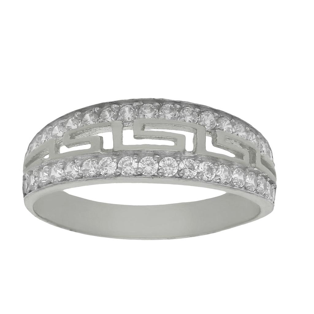SORTIJA ORO BLANCO 18KL CIRCONITAS - S770n12