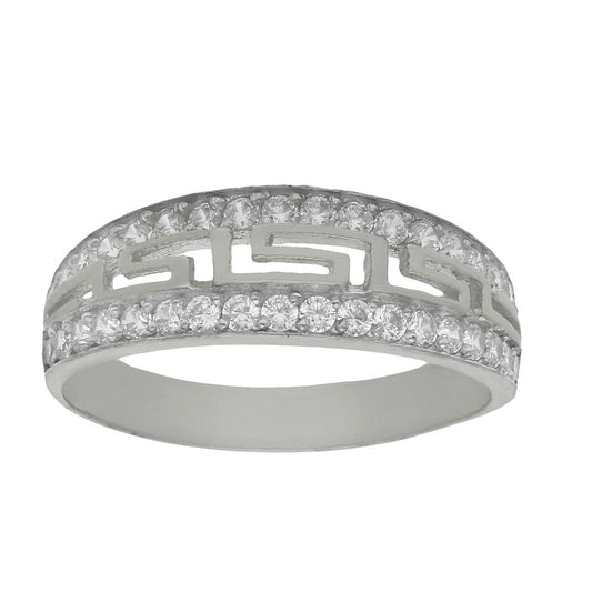 SORTIJA ORO BLANCO 18KL CIRCONITAS - S770n12