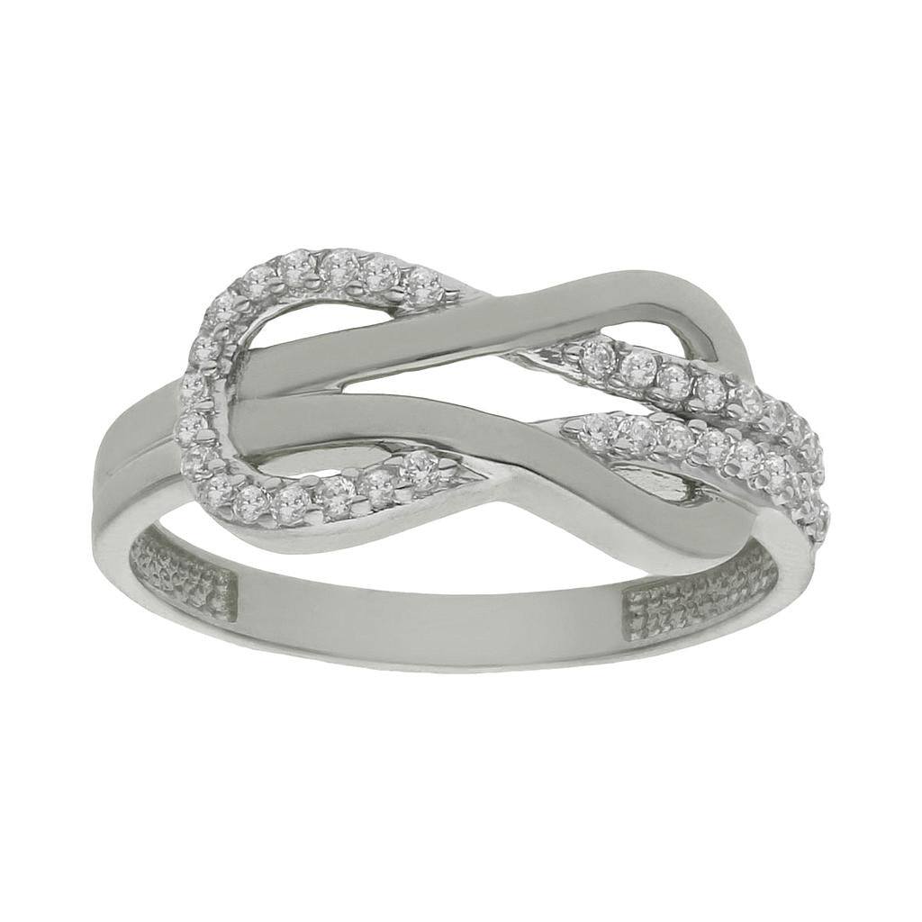 SORTIJA ORO BLANCO 18KL INFINITO CIRCONITAS - S785n12