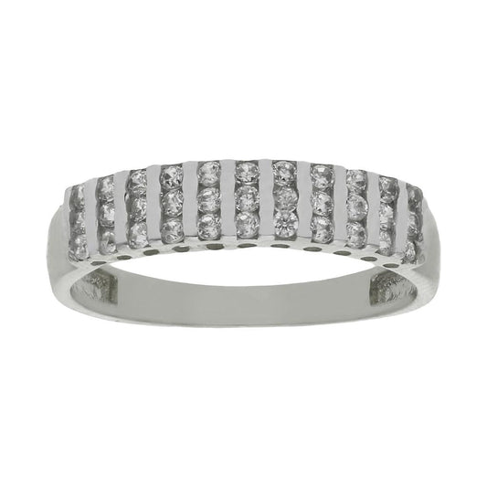 SORTIJA ORO BLANCO 18KL CIRCONITAS - S822n12