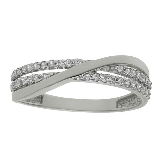 SORTIJA ORO BLANCO 18KL CIRCONITAS - S835n12