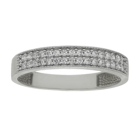 SORTIJA ORO BLANCO 18KL CIRCONITAS - S839n12