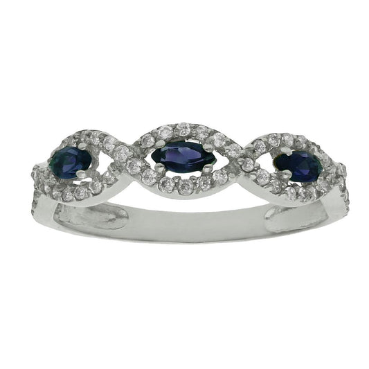 SORTIJA ORO BLANCO 18KL CRISOPAL AZUL - S843n12