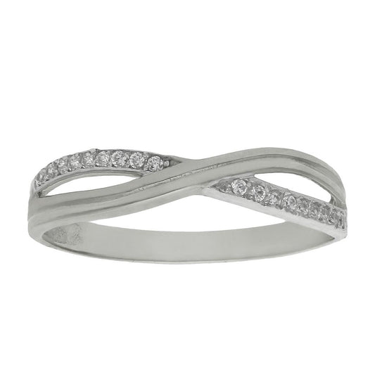 SORTIJA ORO BLANCO 18KL CIRCONITAS - S848n12