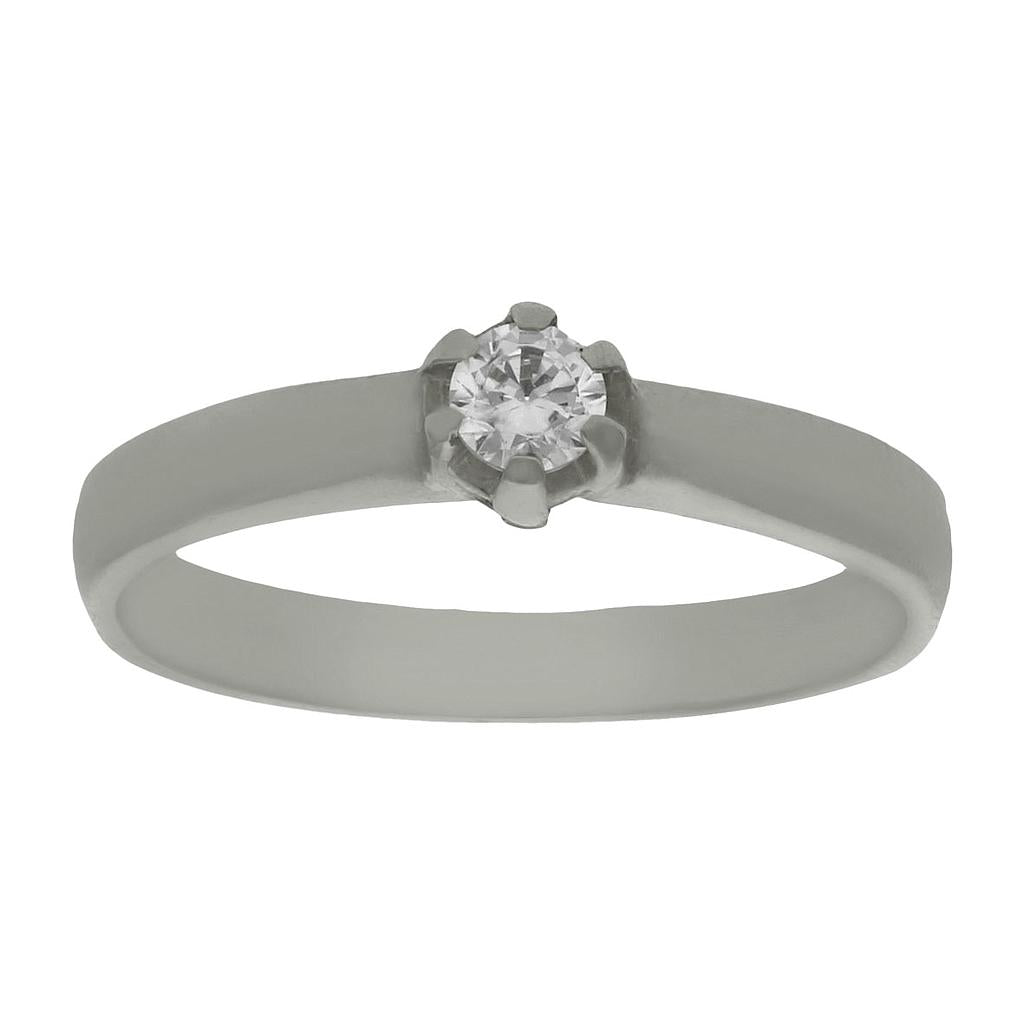 SORTIJA ORO BLANCO 18KL CIRCONITA - S85An10