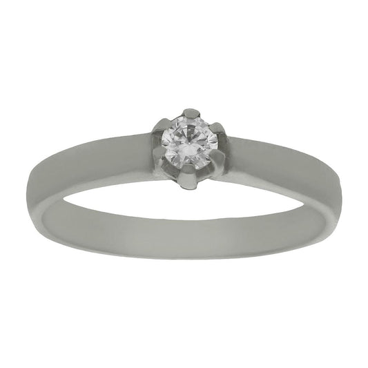 SORTIJA ORO BLANCO 18KL CIRCONITA - S85An10