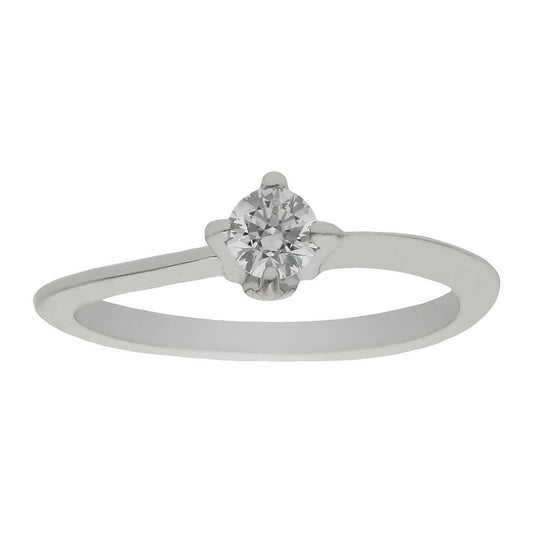SORTIJA ORO BLANCO 18KL CIRCONITA - S863n12