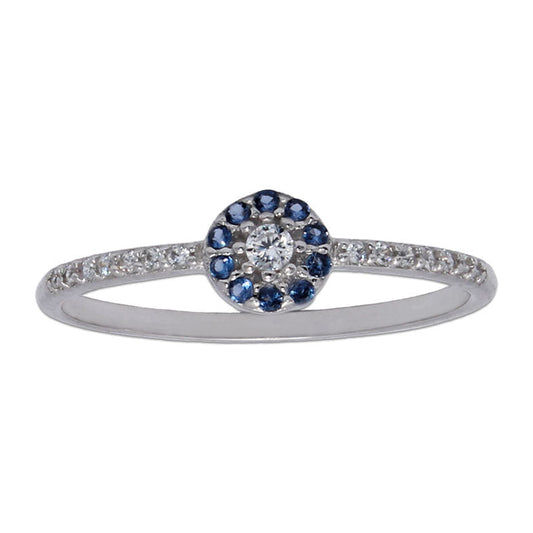 SORTIJA ORO BLANCO 18KL - COLOR AZUL - S945n10