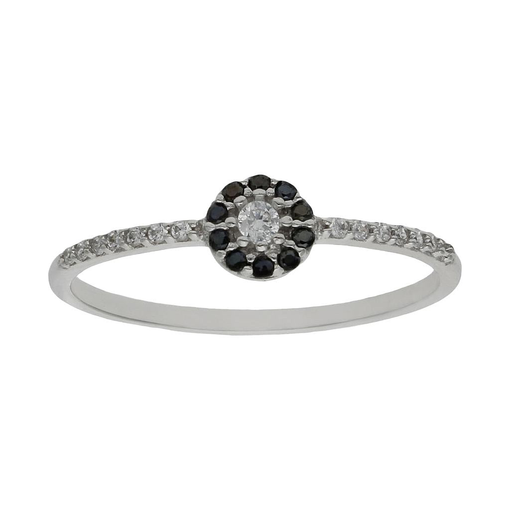 SORTIJA ORO BLANCO 18KL - NEGRAS - S947n10