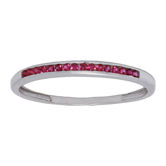 SORTIJA ORO BLANCO 18KL - CRISOPAL ROJO - S952n10