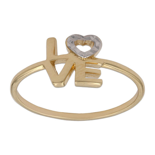 SORTIJA ORO 18KL BICOLOR LOVE - S974n10